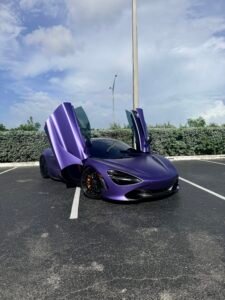 2020 McLaren 720s Spyder Nebula Purple car rental miami