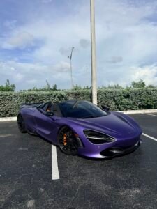 2020 McLaren 720s Spyder Nebula Purple for rent in downtown miami